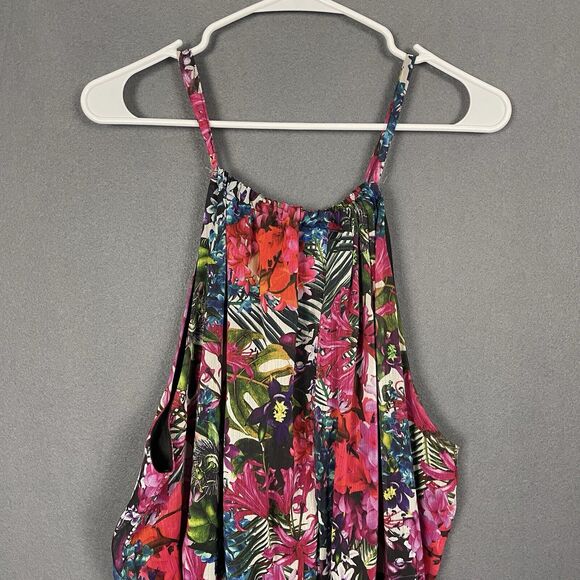 Lane Bryant Floral Gauze Sundress Sz 22/24 Spaghetti Strap Summer Dress Flowy - Picture 6 of 11